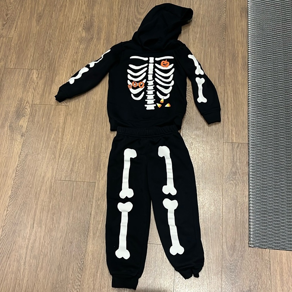 Kids Holloween Skeleton Matching Set